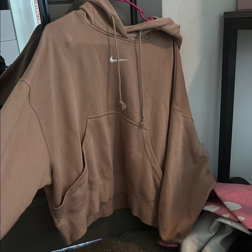 Nike Tan Hoodie with Logo